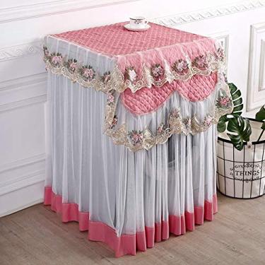 Imagem de Capa para máquina de lavar romântica para o dia dos namorados, Leftwei elegante rosa estilo coreano 60 x 60 x 85 cm, capa protetora para máquina de lavar e secar em casa (Yi Lia