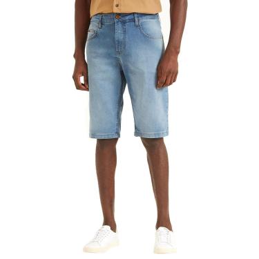 Imagem de Bermuda Forum Jeans Masculina Regular Thiago Azul Médio-Masculino