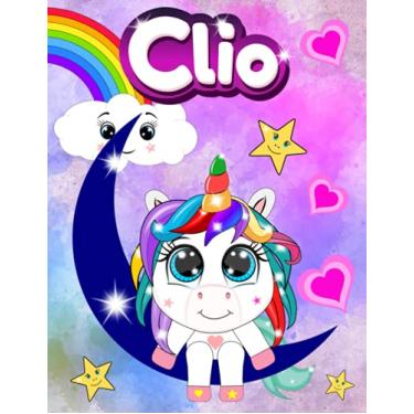Imagem de Quaderno con Baby Unicorno - Clio: Quadernone a Righe per 1 e 2 Elementare con Unicorni ed Arcobaleno per Bambine - Le Pagine sono numerate e ... Notebook per scrivere e fare i compiti
