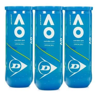 Imagem de Bola De Tênis Dunlop Australian Open - Pack Com 03 Tubos