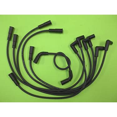 Imagem de Conjunto de fios de ignição de vela de ignição de distribuidor V6 4.3L para tampa plana compatível com Mercruiser e Volvo Penta 4.3 V6