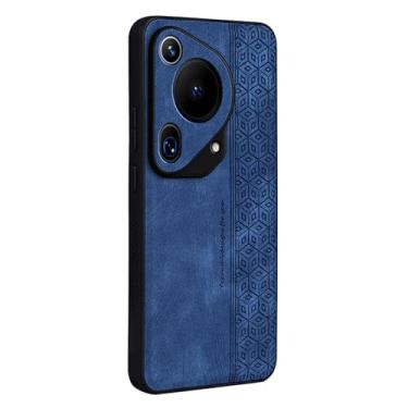 Imagem de LTLMYDAM Capa antiqueda para Huawei Pura 70 Ultra/70 Pro/70 Pro+/70, capa de telefone ultrafina e leve de silicone de couro elegante, azul, 70