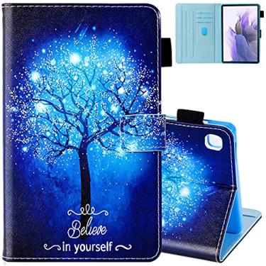Imagem de Dteck Capa para tablet Samsung Galaxy Tab A7 Lite de 8,7 polegadas 2021 (SM-T220/T225/T227), capa protetora de couro PU fofa com ângulos de visualização ajustáveis, 3 compartimentos para cartão, alça