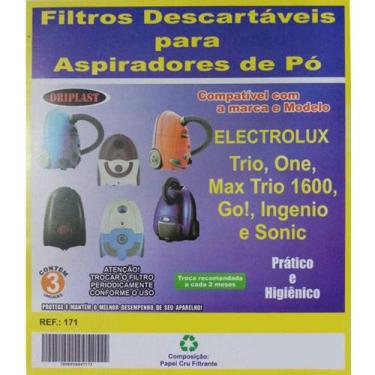 Imagem de Kit Com 12 Sacos Desc. Aspirador De Pó Electrolux One / Trio / Max Tri