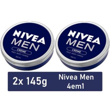 Imagem de 2 Creme Nivea Men 4Em1 Creme Lata Hidratante 145g Grande