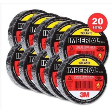 Imagem de Kit 20 Fita Isolante 3M Imperial 18MM X 20M