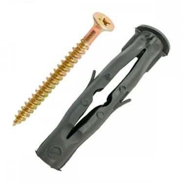 Imagem de Bucha Fixacao Para Tijolo Baiano Iv Plast Com Parafuso No.06 Pacote Co