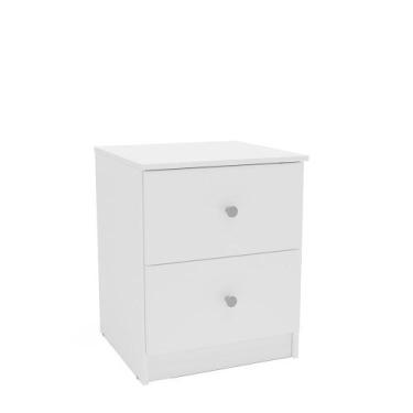 Imagem de Mesa de Cabeceira Gandu 2 Gavetas Benfácil, Branco