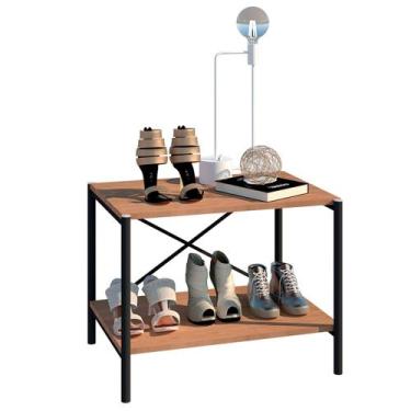 Imagem de Sapateira Multiuso Hall de Entrada 60cm 2 Prateleiras Padova Demolição