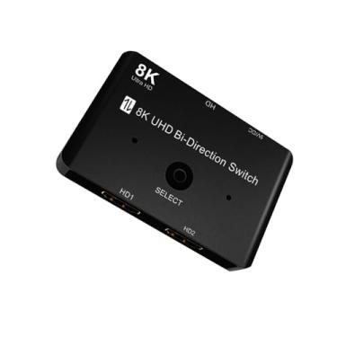 Imagem de TECKEEN Interruptor HDMI 1 em 2 saídas/2 em 1 saída HDMI 2 portas, seletor divisor 8K UHD para monitor e console de jogos