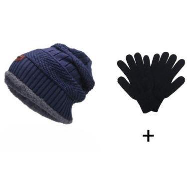 Imagem de Kit Gorro Unissex + Um Par de Luva Touca Feminina e Masculina - Macven