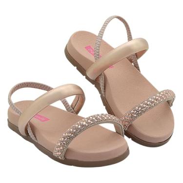 Imagem de Sandália Infantil Papete Menina Birken Com Tira Elástica Confortável (Nude, BR, Criança de 4 a 8 anos, Numérico, 27)