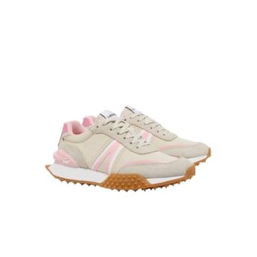 Imagem de Lacoste Tênis feminino L-Spin Deluxe, Branco/rosa claro, 35