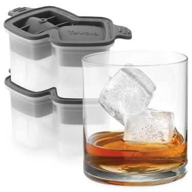 Imagem de Tovolo Formas de gelo empilhadas, conjunto de 2 - molde grande de pedras empilhadas de gelo, ideal para uísque, coquetéis e qualquer bebida fria - armazenamento sem odor no freezer, pode ser lavado na