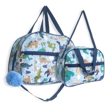Imagem de Kit Bolsa Maternidade Dinossauro Menino  Mala de Mamãe Bebe Acompanha 