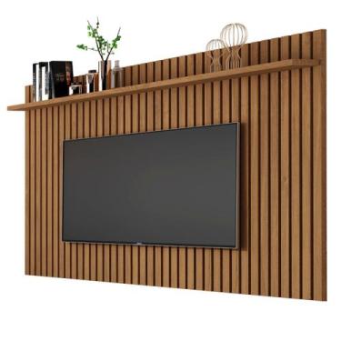 Imagem de Painel Ripado  Para Sala de TV 65" com Prateleira Classic 1.8 Giga Mov