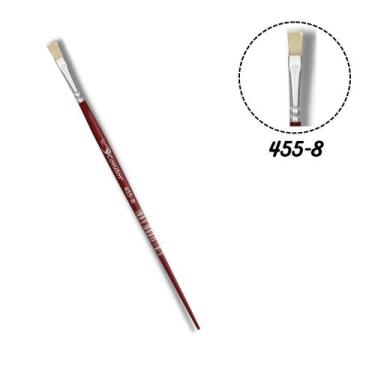 Imagem de Pincel Condor 455-08 Chato Plano Cerda Alvejada Cabo Curto