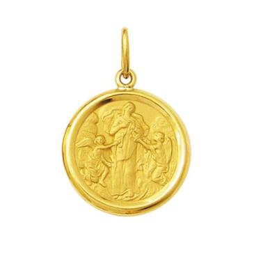 Imagem de Pingente Redondo Medio 2,6cm Ouro Maciço 18k FDMR2-K430 (22 Santos) - 