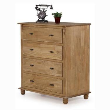 Imagem de Cômoda de Madeira com 4 Gavetas Antique - 400 - Meyer, Laca - Avelã