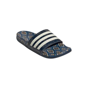 Imagem de adidas Sandália feminina Adilette Comfort Slide, Índigo noturno/branco creme/índigo noturno, 41