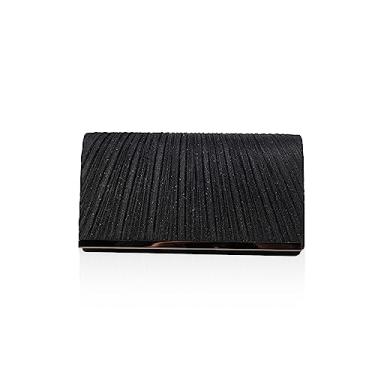 Imagem de CORIOS Bolsa clutch feminina com lantejoulas brilhantes para noite bolsa de casamento com glitter bolsa de ombro brilhante, Preto, Large