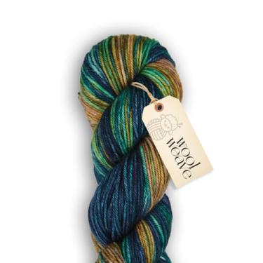 Imagem de Woolweave Fio penteado – 100% fio de lã merino extrafina para tricô e crochê – tingido à mão, ultramacio e quente – novelo de 100 g, 180 metros – lavável na máquina