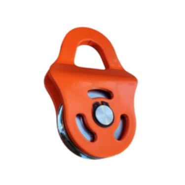 Imagem de QccHieUs Snatch Block Polia de reboque Blocos de polia de 6 T Caminhão de reboque Industrial Outdoor Gym para Acessórios para Winch Acessórios para Winch, Laranja