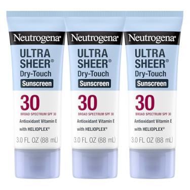 Imagem de Neutrogena Ultra Sheer Dry-Touch Sunscreen Lotion, Broad Spectrum SPF 30 UVA/UVB Protection, Oxybenzone-Free, Water Resistant, Non-Comedogenic, Non-Greasy, Travel Size, 3 Fl Oz, Pack of 3