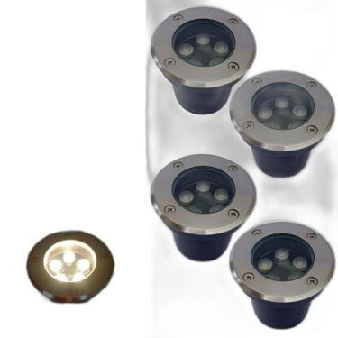 Imagem de 4 Balizadores Led Smd 5W Bivolt Blindado Vedado Embutir Em - CBC