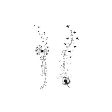 Imagem de Tatuagens de melhores amigos, leão de pássaro voador, tatuagens de pássaros, dura de 1 a 2 semanas, resistente à água, aparência de tatuagem real, resiliência,18 x 11 cm