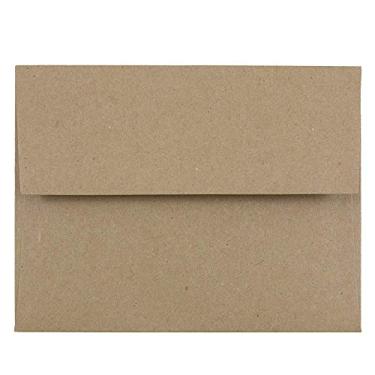 Imagem de JAM PAPER Envelopes de convite premium A2 – 11 x 14 cm – Saco de papel Kraft marrom – Pacote com 50