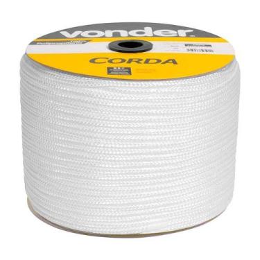 Imagem de Corda multifilamento trançada 8mm x 258m branca vonder