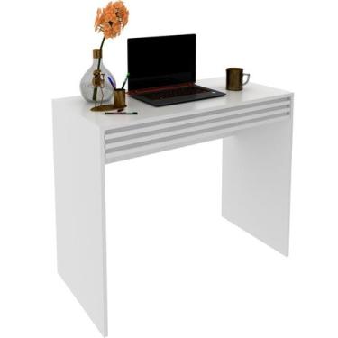 Imagem de Escrivaninha Mesa de Escritório 90 cm 1 Gaveta Ripado - Tecnomobili, B