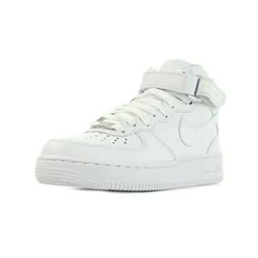 Imagem de Nike Tênis de basquete feminino Air Force 1 Mid '07 Couro Branco 366731-100, Branco, branco, branco 100, 34