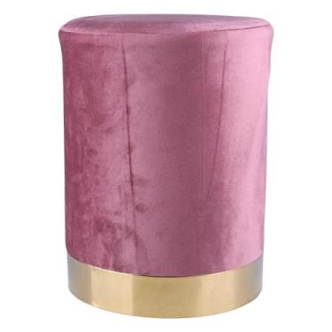Imagem de Puff Redondo 35cm Suede Soho Cazza Rosa, Rosa