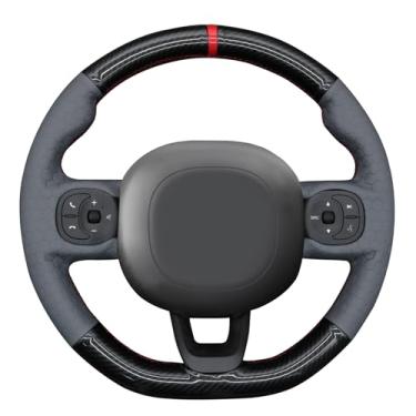 Imagem de MEWANT Capa de volante costurada à mão para Fiat Panda 2012-2025 Acessórios de volante para Fiat Panda 2012-2025
