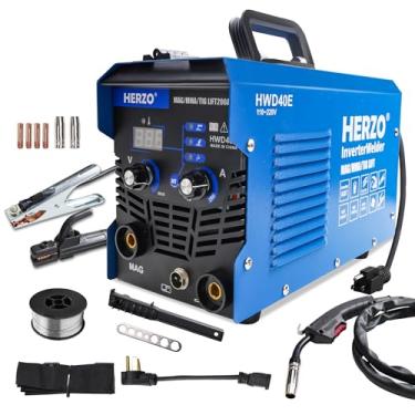 Imagem de HERZO Soldador MAG 140A. Flux Core Welder MAG/MMA/LIFT TIG 3 em 1 máquina de solda inversor IGBT Máquina de solda