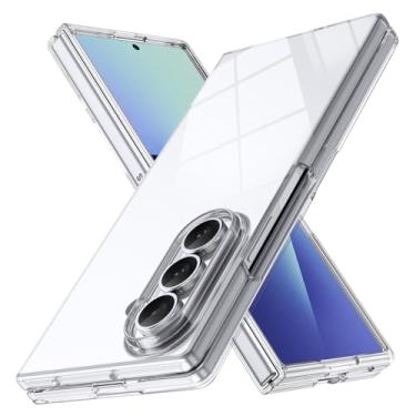 Imagem de YSLBWLE Capa para Samsung Galaxy Z Fold 7, fina e de grau militar, capa protetora rígida à prova de choque PC (transparente) 20-zfold7-01