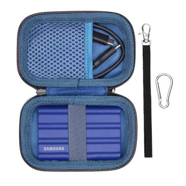 Imagem de XANAD Capa rígida para Samsung T7/T9 / T7 Shield / T7 Touch 250GB 500GB 1TB 2TB 4TB State Drive (azul)