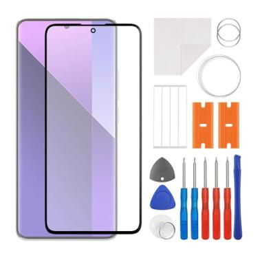 Imagem de SWARK Nova substituição de lente do painel externo de vidro frontal + OCA compatível com Redmi Note 13 Pro Plus 23090RA98C, 23090RA98G, 23090RA98I com kit de reparo atualizado - sem tela LCD e