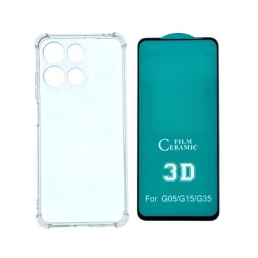 Imagem de Capa Capinha Case Anti Impacto Choque Shock + Pelicula de Ceramica 9d Compatível com Moto G15
