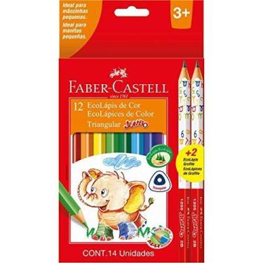 Imagem de Lapis De Cor Jumbo Ecolapis 12Cores +2 Preto - FABER-CASTELL