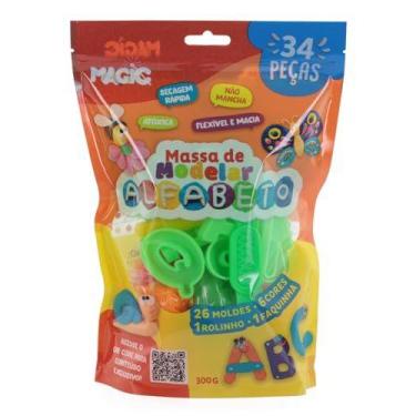 Imagem de Massa Para Modelar Criativa Alfabeto 300G 34Pcs C/Moldes - MAGIC KIDS