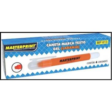 Imagem de Caneta Marca Texto Gel Mp 613 Laranja Gel - MASTERPRINT