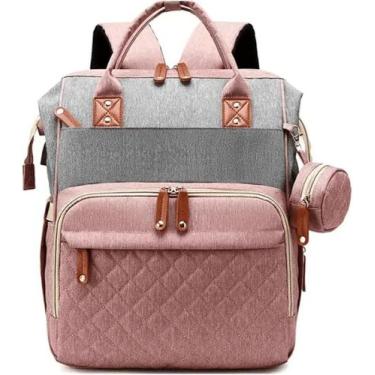 Imagem de Mochila Maternidade, Bolsa Mochila Maternidade Impermeável Bebê Menino