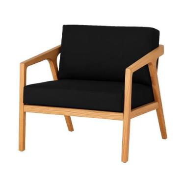 Imagem de Poltrona Aurora Jequitibá Maciça 80x80cm com Corda Náutica - NossaKasa