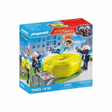 Imagem de Bombeiro Com Colchão De Ar - Playmobil Action Heroes 71465