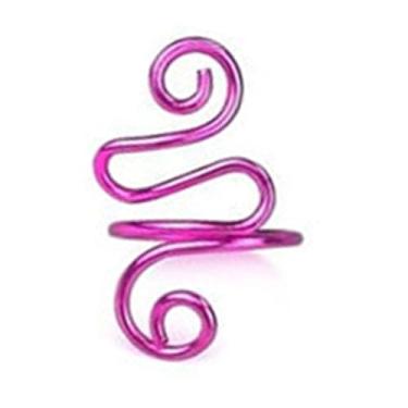 Imagem de Anel de tensão de crochê Anel de tensão dobrável ajustável Anel de controle de tensão para tricô de crochê Material de liga artesanal diy (Vermelho)