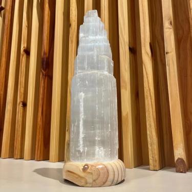 Imagem de Luminária Selenita Base Clara 33cm