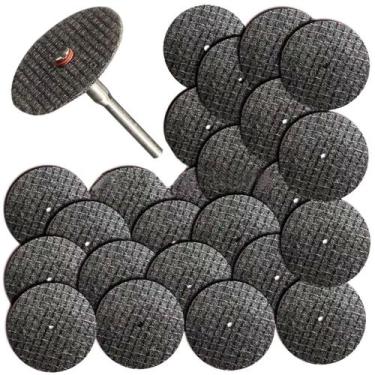 Imagem de Jogo 25 Discos Corte Metal Ferro Acessórios Micro Retifica - Dremax